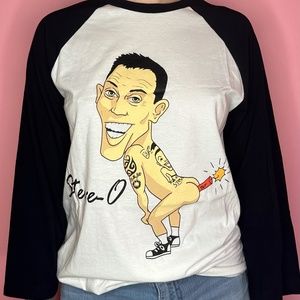 *SIGNED* Steve-O baseball t-shirt Never Worn